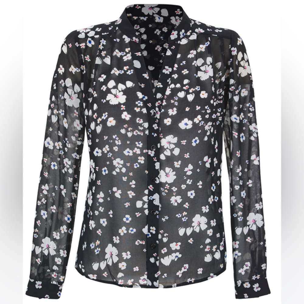cabi NWOT Delight Blouse, Black & White, MEDIUM, Spring 22